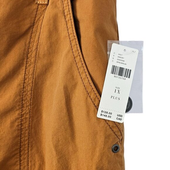 Anthropologie Pilcro Tactical Utility Pants, Brown, Tie Bottom, Plus Size, 1X - Picture 7 of 12